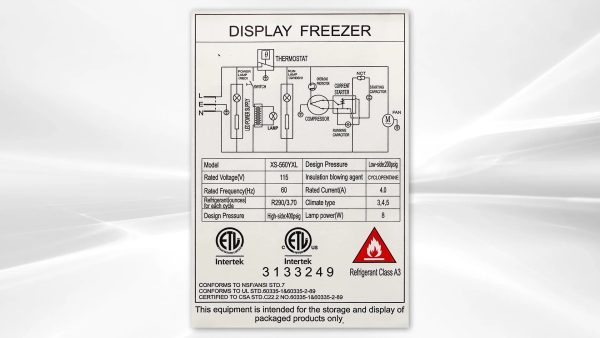 72 in. Curved Lid Glass Commercial Chest Freezer, 14.5 Cu. Ft. - Image 9