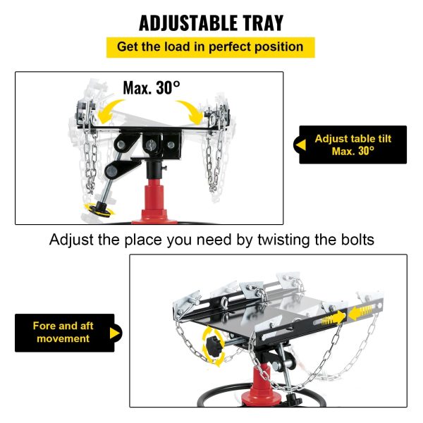 BENTISM Transmission Jack 1322 lbs 2-Stage Hydraulic High Lift Vertical Telescopic - Image 4