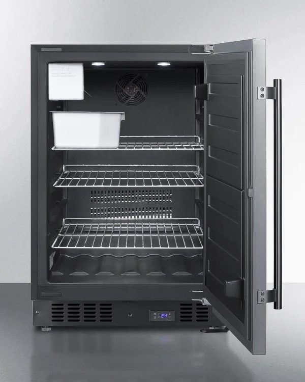 24" Wide Built-In All-Freezer With Icemaker, Black Cabinet - Image 3