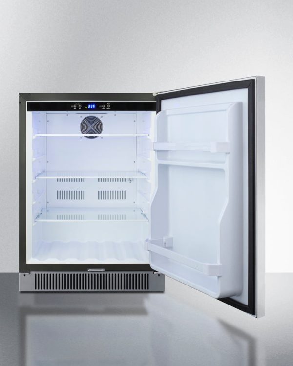 24" Wide Built-In Outdoor All-Refrigerator, Stainless Steel, LHD - Image 6