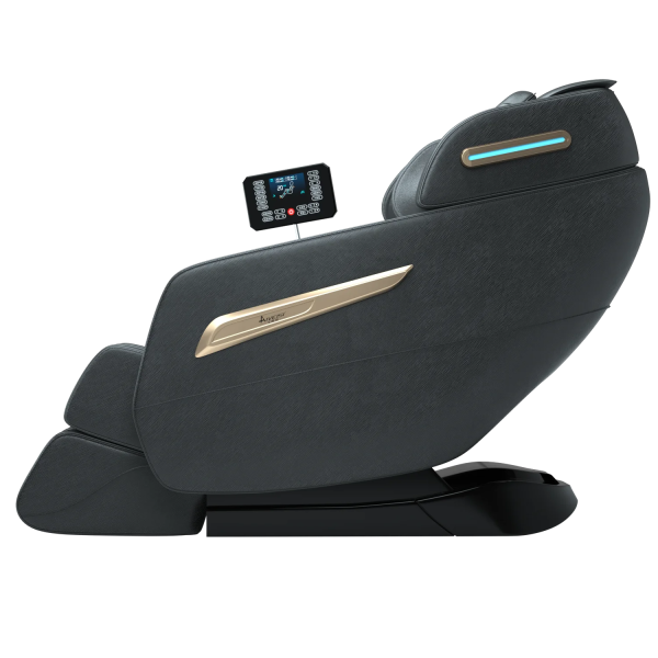 2024 4D Zero Gravity Massage Chair, Full Body Shiatsu Recliner with Yoga Stretching, SL Track, Intelligent Voice Control, Calf Kneading, Calfrest Extension, Premium Black Leather - Image 23