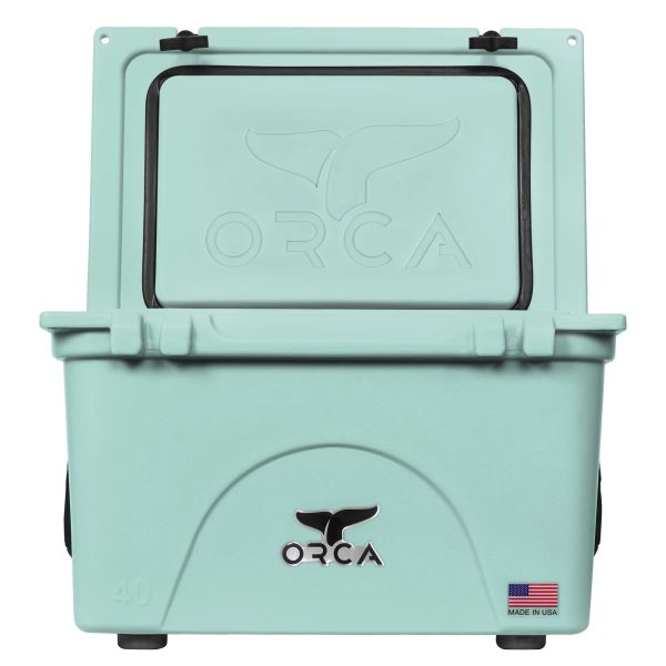 ORCA 40 Quart Hard Cooler Insulated Ice Chest, Seafoam Green - Image 3