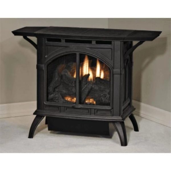 Empire VFD30CC70BN Heritage Cast Iron Porcelain VF Stove, Black - Natural Gas