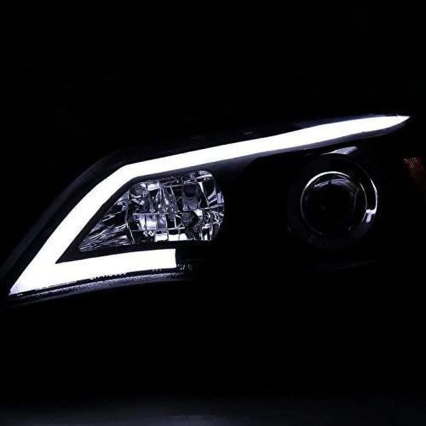 DRL LED Light Bar Strip Projector Headlight Head Lamp Replacement in Black Housing Clear Lens Made For And Compatible With 2008 - 2014 Subaru Impreza WRX 08-11 Outback Sport - Image 4