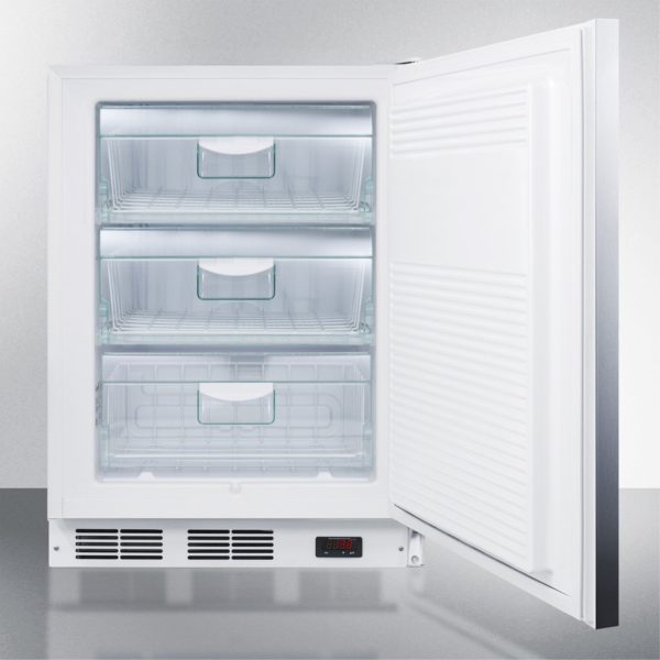 ADA compliant commercial built-in medical all-freezer capable of -25 C operation, with wrapped stainless steel door, horizontal handle, and lock - Image 3