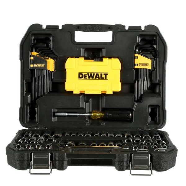 DEWALT DWMT73801 108-Piece Mechanics Tool Set (6pt 1/4" & 3/8" Drive) (SAE & Met - Image 2