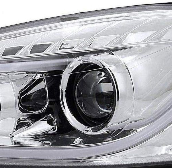 DRL LED Light Bar Strip Projector Headlight Head Lamp Replacement in Chrome Housing Clear Lens Made For And Compatible With 2006 - 2013 Chevy Chevrolet Impala 06 07 08 09 10 11 12 13 - Image 6