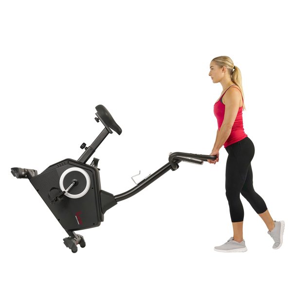 Sunny Health & Fitness Magnetic Upright Exercise Bike w/ LCD, Pulse Monitor, Stationary Cycling and Indoor Home Workouts SF-B2883 - Image 2