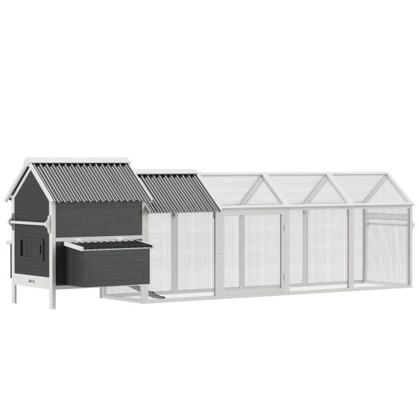 PawHut 162" Large Chicken Coop for 6-8 Chickens, Chicken House - Image 2