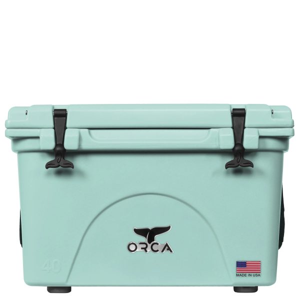 ORCA 40 Quart Hard Cooler Insulated Ice Chest, Seafoam Green