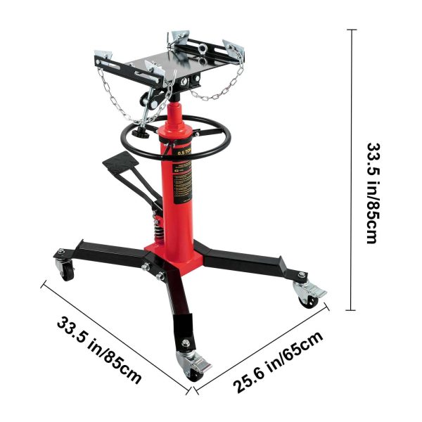 BENTISM Transmission Jack 1100 lbs 2-Stage Hydraulic High Lift Vertical Telescopic,Red - Image 8