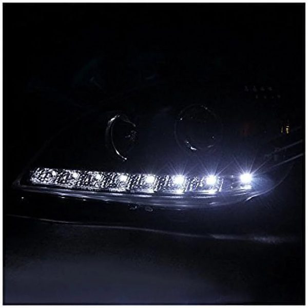 Spec-D Tuning 2LHP-BW16302JM-TM Benz W163 ML320 ML350 ML55 AMG Black SMD LED DRL Projector Headlights - Image 3