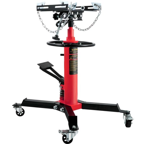 BENTISM Transmission Jack 1100 lbs 2-Stage Hydraulic High Lift Vertical Telescopic,Red