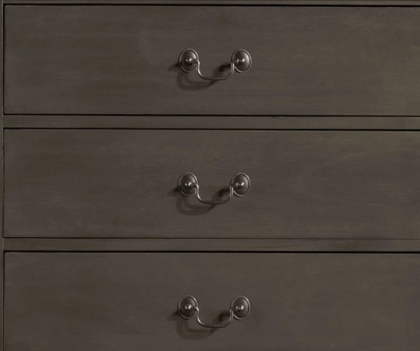 DeeHome Classic Louis Philippe Style Stained Gray Finish 1pc Chest of 5x Drawers Traditional Design Bedroom Furniture - Image 5