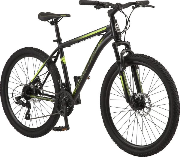 Schwinn Sidewinder Mountain Bike， 26-inch Wheels， 21 Speeds， Mens Style， Black