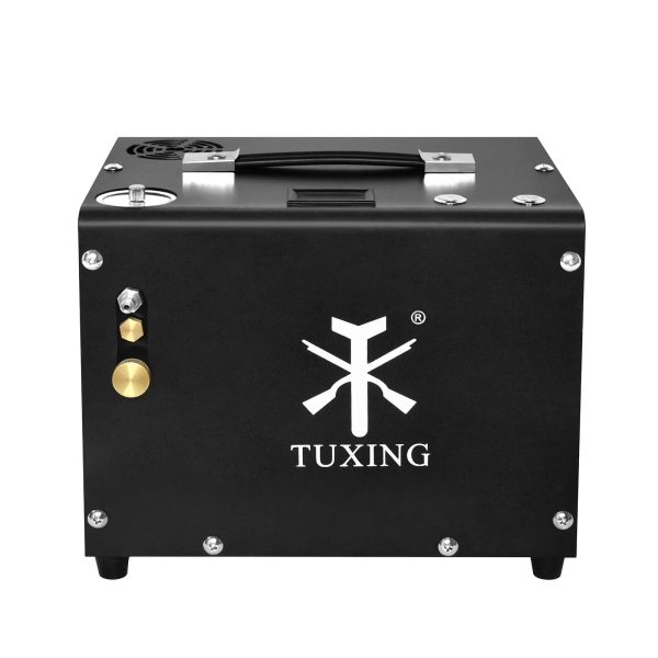 TUXING 4500Psi PCP Air Compressor,Auto-Stop,Oil/Water-Free, High Pressure Air Compressor for Paintball Tank Pump with Water/Oil Separator,Built-in Power Adapter(110V AC or 12V Car Battery)