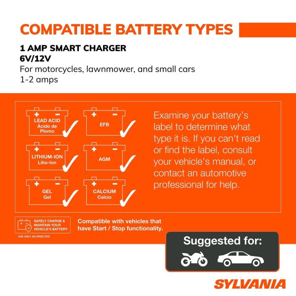 SYLVANIA - Smart Charger - Heavy-Duty, Portable Car Battery Charger - Make Charging Your Car Battery Easy - Use as Battery Maintainer & Charger - 6V or 12V Voltage Output - 6 AMP - Image 3