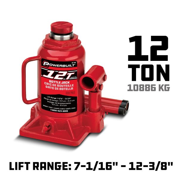 Powerbuilt 12 -Ton Shorty Bottle Jack - 647502 - Image 2