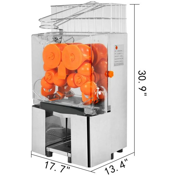 VEVOR 120W Commercial Orange Juicer Machine Automatic Juice Squeezer Extractor - Image 2