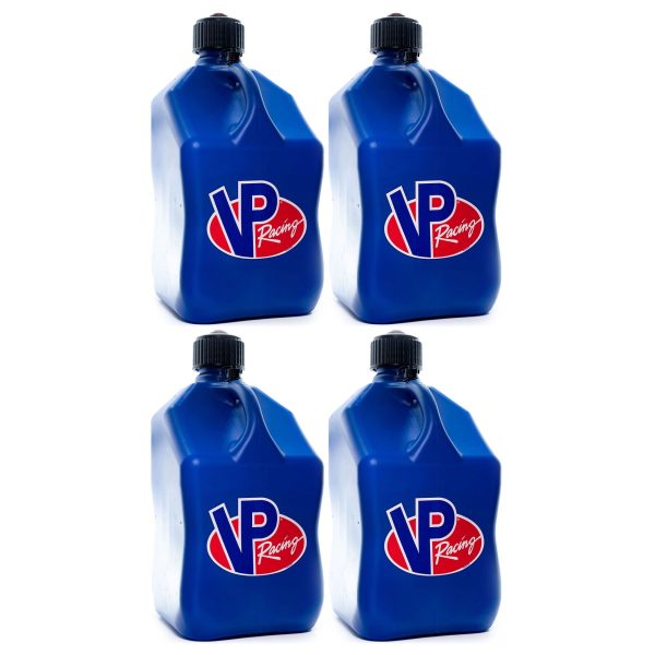 VP Racing 5.5 Gal Motorsport Racing Utility Container Jug, Blue (4 Pack)