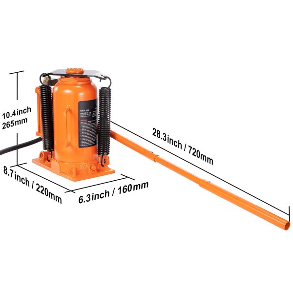 SKYSHALO Air Hydraulic Bottle Jack, 20 Ton Capacity, for High-Lift Automotive Repair in Car Shops - Image 8