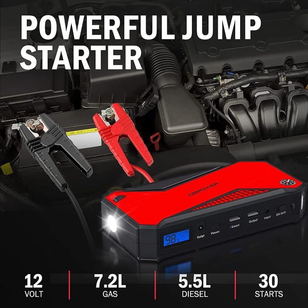 DBPOWER 800A Peak 18000mAh Portable Car Jump Starter Portable Battery Booster - Image 5