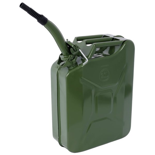 imerelez 20 Liter (5 Gallon) Jerry Fuel Can with Flexible Spout, Portable Jerry Cans Fuel Tank Steel Fuel Can, Fuels Gasoline Cars, Trucks, Equipment, GREEN - Image 5