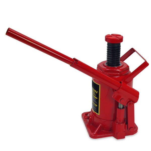 XtremepowerUS 20Ton Portable Hydraulic Bottle Car Jack Lift Farm Equipment Low Profile Automotive Shop, Red - Image 2