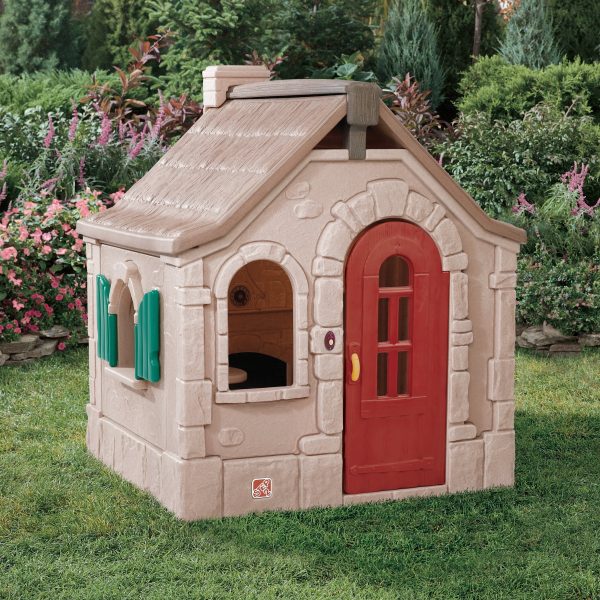 Step2 Naturally Playful Storybook Cottage Toddler Outdoor Playhouse for Kid, Brown - Image 4