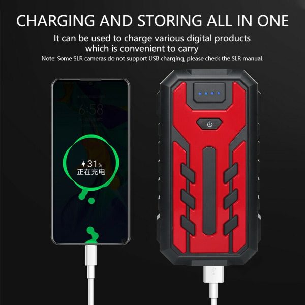 SOATUTO Car Jump Starter 28000mAh Car Jump Starter Box Battery Charger Pack Booster Portable Power Bank - Red - Image 7