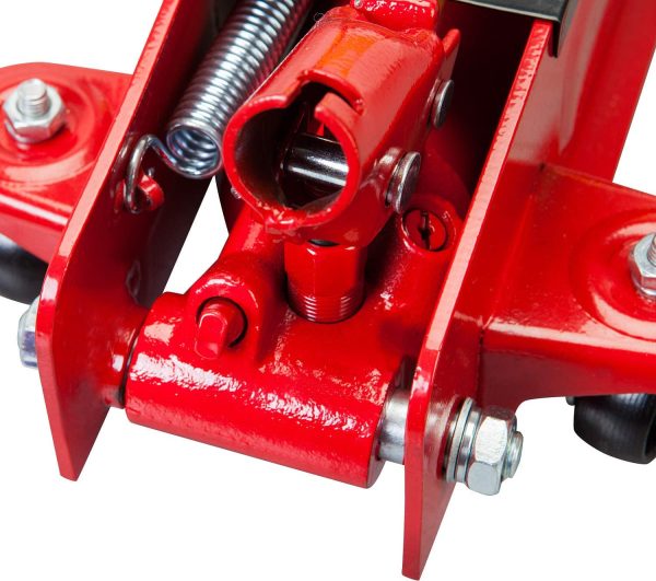 Big Red Hydraulic Low Profile Floor Jack with Single Piston Quick Lift Pump, 2.5 Ton, Red, W8255AM - Image 4