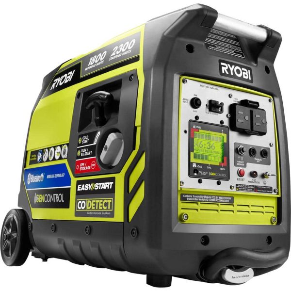 💥RYOBI 2,300-Watt Recoil Start Bluetooth Super Quiet Gasoline Powered Digital Inverter Generator with CO Shutdown Sensor RYi2322 - Image 5