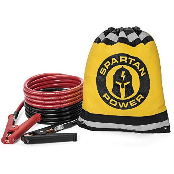 10 foot 1/0 AWG Heavy Duty Jumper Cables Set by Spartan Power