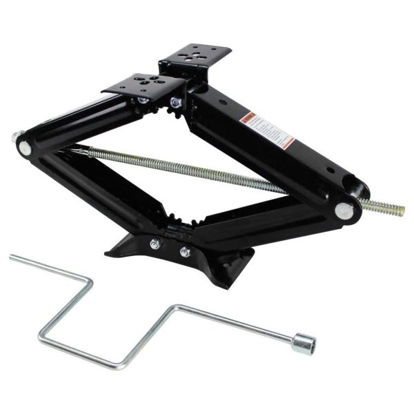 Quick Products 5000 Pound Max RV Stabilizing Scissor Jack, Black (Set of 2) - Image 3