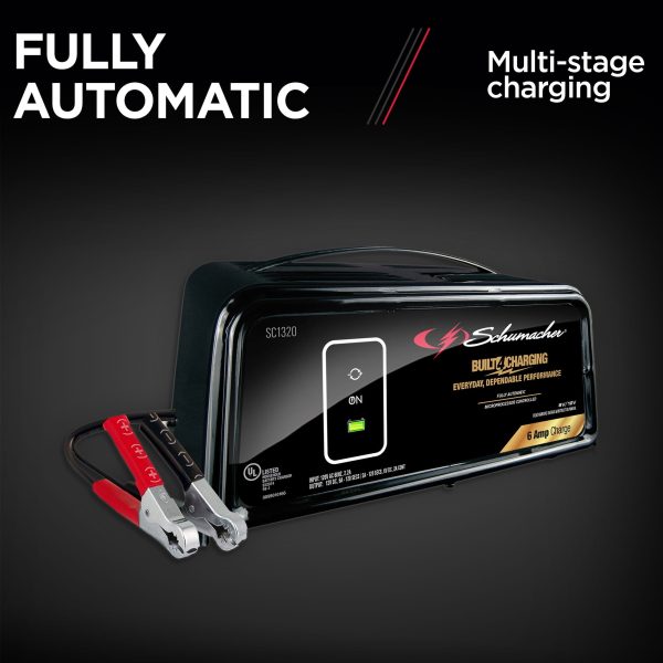 Schumacher SC1320 6-Amp 6V/12V Fully Automatic Battery Charger and Maintainer, New in Box - Image 3