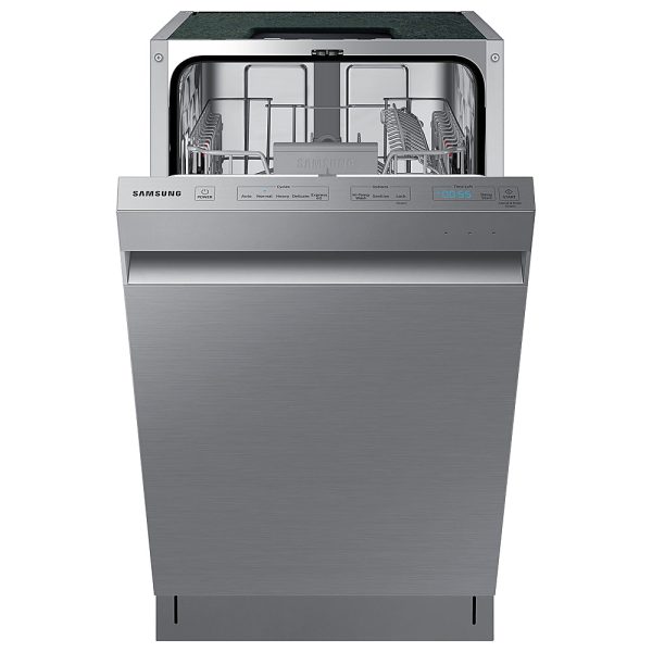 Samsung - 18" Compact Top Control Built-in Dishwasher with Stainless Steel Tub, 46 dBA - Stainless steel - Image 17