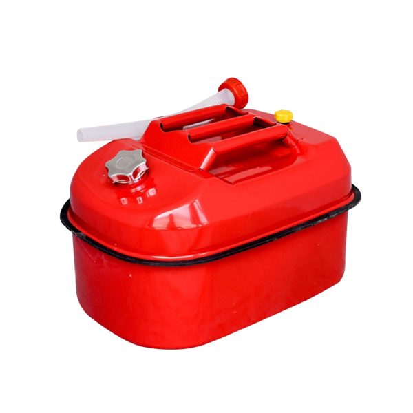 EUBUY 20L Red Metal Jerry Can Car Canister Holder Storage Tank with 3 Handles for Water Petrol Oil Water Alcohol