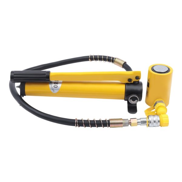 10T Hydraulic Cylinder Jack Low Profile Porta Power Ram RSC-1050 Single Acting 10T Hydraulic Ram Cylinder Jack with CP-180 Hydraulic Hand Pump for Machinery 10T Hydraulic Cylinder Ram Jack - Image 6