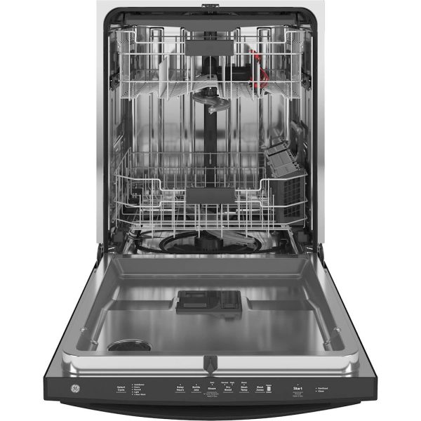 GE - Top Control Built-In Dishwasher with Stainless Steel Tub, 3rd Rack, 46dBA - Black - Image 3