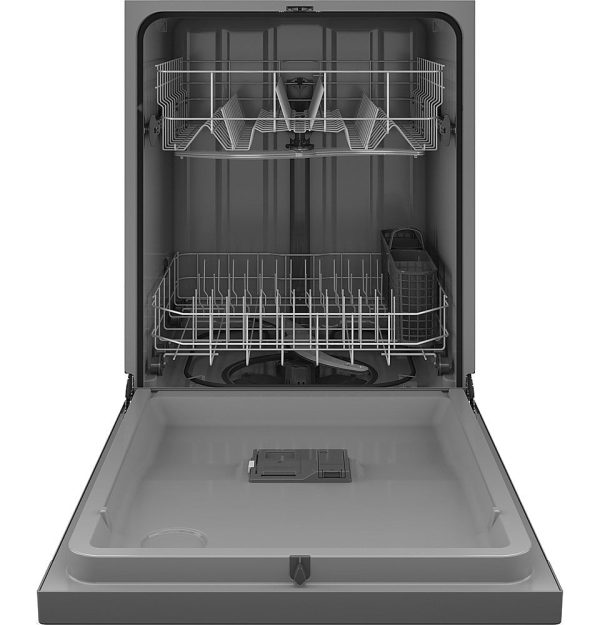 GE - Front Control Dishwasher with 60dBA - Stainless steel