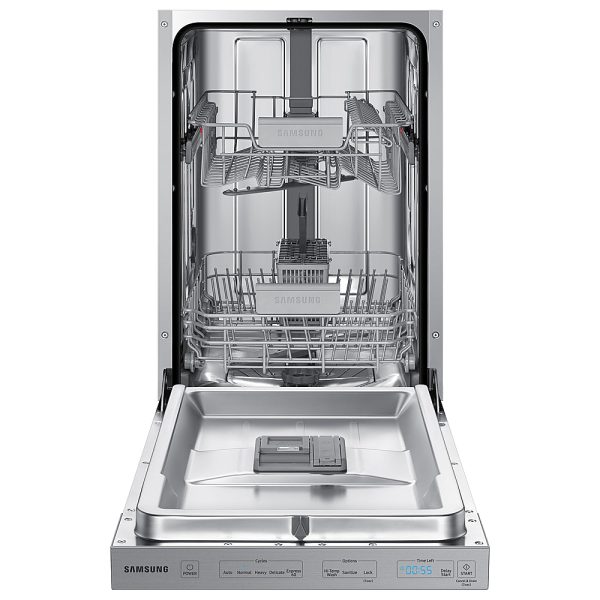 Samsung - 18" Compact Top Control Built-in Dishwasher with Stainless Steel Tub, 46 dBA - Stainless steel - Image 18