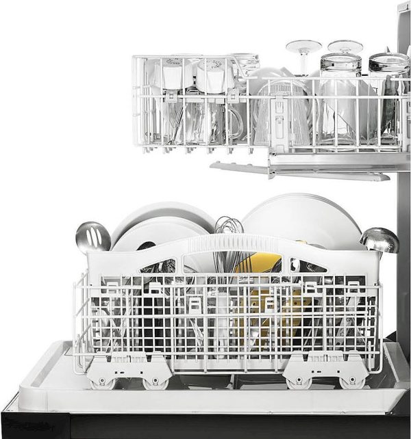 Whirlpool - 24" Front Control Built-In Dishwasher with 1-Hour Wash Cycle, 55dBA - Black - Image 5