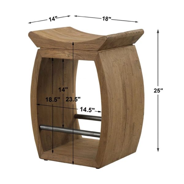 25 inch Modern Wood Counter Stool Bailey Street Home 208-Bel-4361902 - Image 3