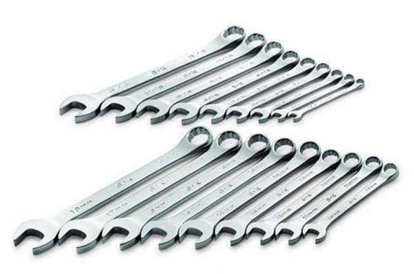 Sk Professional Tools Combo Wrench St,Steel,Chrome,Stnrd, Ofst 87018 - Image 2