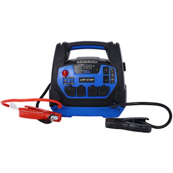 ELTPOWER 12V Emergency Auto Battery Booster Box Rechargeable Jump Starter 1800 Amps Air Compressor and AC 12V DC USB Power Station for Gas Diesel Vehicles - Image 8