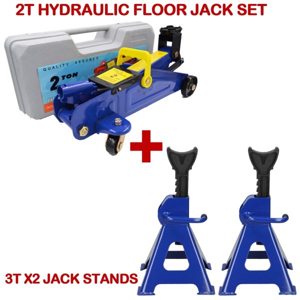 Dayplus 2T Hydraulic Trolley Floor Jack Car Van Garage Lift TUV CE Safe 3 Ton Jack Stand UK