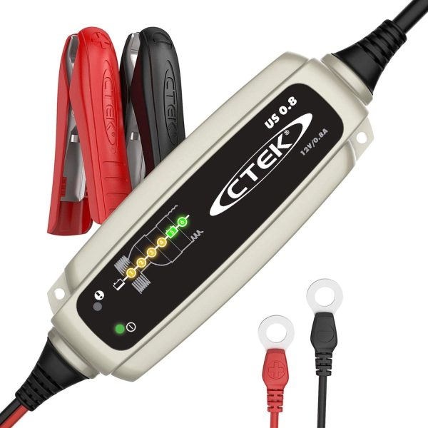 CTEK (56-865) US 0.8 12 Volt Fully Automatic 6 Step Battery Charger,Black, Fully automatic charging and maintenance in 6 steps maximizes battery life and performance By Visit the CTEK Store