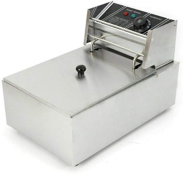 WUZSTAR 1700W Electric Deep Fryer,Stainless Steel Single Tank Restaurant Home Oil Frying Pot Kitchen Frying Machine 6.3QT/6L - Image 5