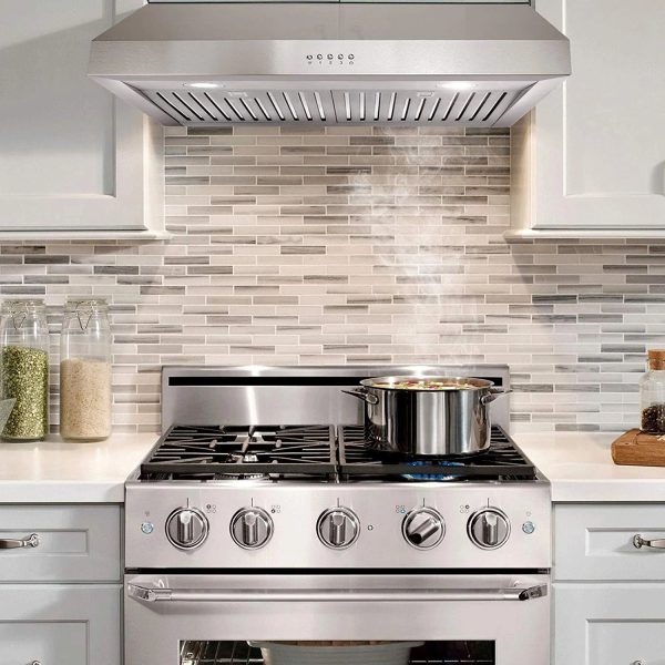 Cosmo UC30 30-Inch Under-Cabinet Range Hood and Over Stove Vent Light, Silver - Image 2