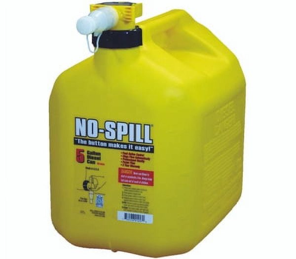 No Spill No Spill 1457 Diesel Gas Can, 5 Gallon Plastic, Yellow